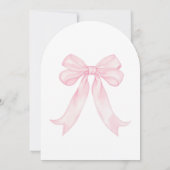 Girly Pink Bows Shiny Disco Ball Vrijgezellenfeest Kaart (Achterkant)