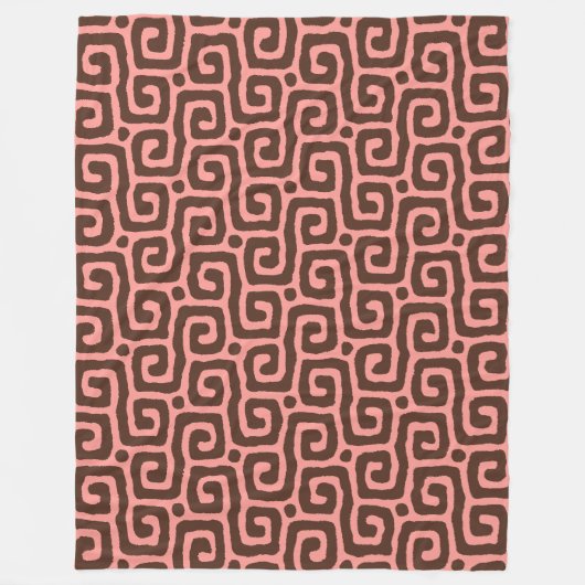 girly pink &brown Abstract pattern Fleece Deken (Voorkant)