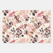 Girly Pink Brown Cream Leopard Animal Print Inpakpapier Vel (Voorkant 3)