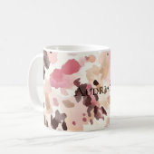 Girly Pink Brown Cream Leopard Animal Print Koffiemok (Voorkant links)
