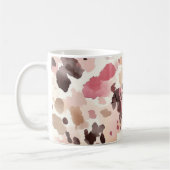 Girly Pink Brown Cream Leopard Animal Print Koffiemok (Links)