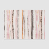 Girly Pink Brown Leopard Print Birthday Tissuepapier (Voorkant)