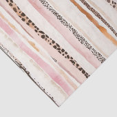 Girly Pink Brown Leopard Print Birthday Tissuepapier (Detail)