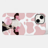 Girly Pink Bubblegum Blazen Koe Liefhebbers Case-Mate iPhone Case (Achterkant (horizontaal))