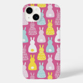 Girly Pink Bunny patroon Case-Mate iPhone Case (Achterkant)