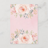 Girly Pink Bunny Rabbit Baby shower Book Request Informatiekaartje (Achterkant)