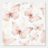 Girly Pink Butterflies Behang (Voorkant)