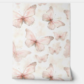 Girly Pink Butterflies Behang (Afrollen)