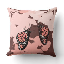 Girly Pink Butterfly Pair - Sierkussen