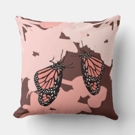 Girly Pink Butterfly Pair - Sierkussen