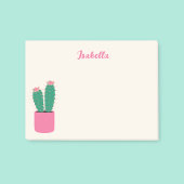 Girly Pink Cactus Houseplant Post-it Notities Post-it® Notes