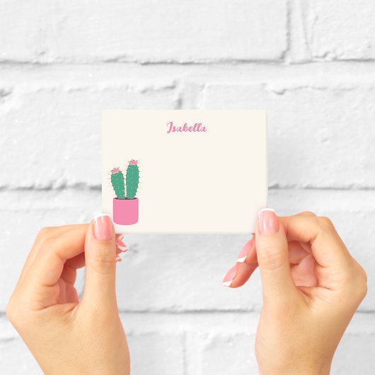 Girly Pink Cactus Houseplant Post-it Notities Post-it® Notes