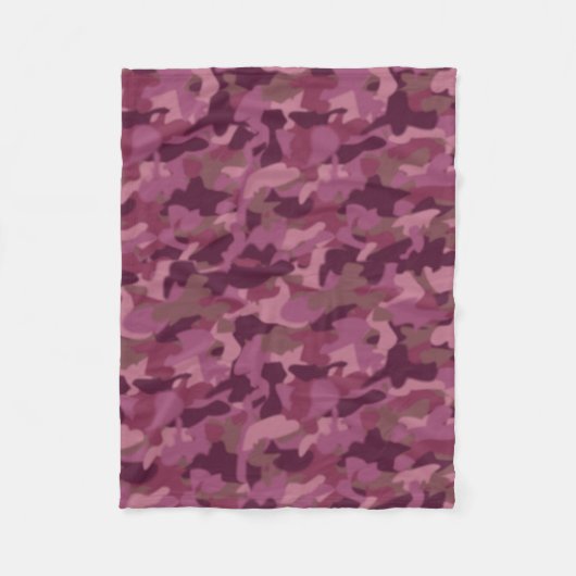 Girly Pink Camo Blanket Militaire Camouflage Fleec Fleece Deken (Voorkant)