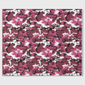 Girly Pink Camo Cadeaupapier (Vlak)