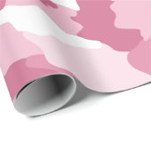 Girly Pink Camouflage Raspberry Pattern Cadeaupapier (Rol Hoek)