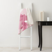 Girly Pink Camouflage Sherpa Blanket Deken (In situ)