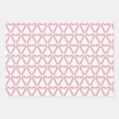 Girly Pink Candy Cane Fa La Calligraphy Xmas Inpakpapier Vel (Voorkant 2)