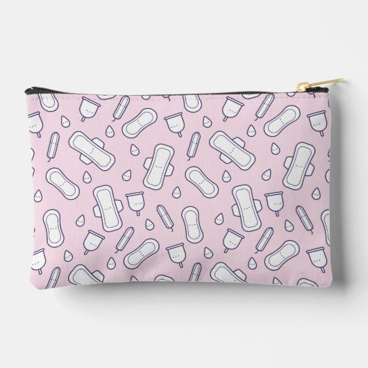 Girly Pink Cartoon Pad naam eerste periode Etui (Achterkant)