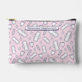 Girly Pink Cartoon Pad naam eerste periode Etui (Voorkant)