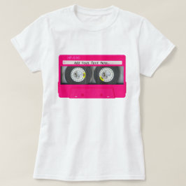  Girly Pink Cassettebandje T-shirt