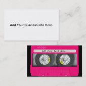 Girly Pink Cassettebandje Visitekaartje (Voorkant / Achterkant)