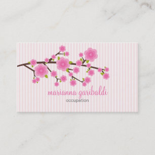 Girly Pink Cherry Blossom , gepersonaliseerd Visitekaartje
