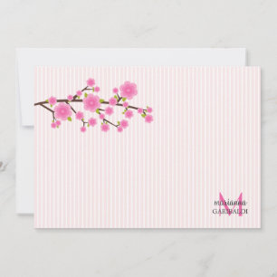 Girly Pink Cherry Blossom Persoonlijke notitiekaar Notitiekaartje