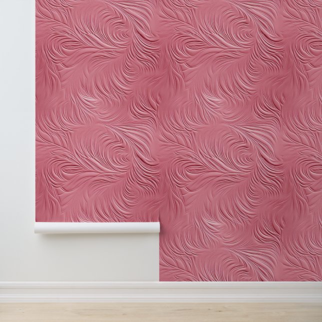 Girly Pink Chic Abstract Behang (Applicatie)