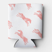 Girly Pink Classic Equestrian Horses Blikjeskoeler (Voorkant)