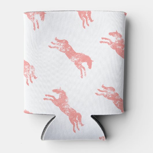 Girly Pink Classic Equestrian Horses Blikjeskoeler (Voorkant)