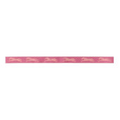 Girly Pink Classic Equestrian Horses Satijnen Lint (Voorkant)