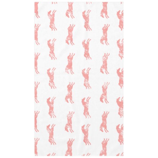Girly Pink Classic Equestrian Horses Tafelkleed (Voorkant)