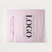 Girly Pink Company Business Logo Event Backdrop Wandkleed (Voorkant (horizontaal))