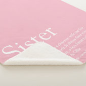 Girly Pink Cool Sister Definition Sherpa Deken (3/4)