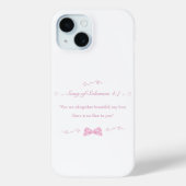 Girly Pink Coquette Bow Christelijk Bijbelvers Case-Mate iPhone Case (Achterkant)