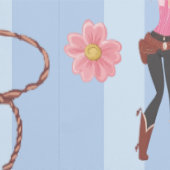 Girly Pink Cowgirl Horse Rodeo Western ontwerp Behang (Zoom)