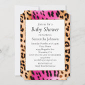 Girly Pink Cream Luipaard Print Kaart (Voorkant)