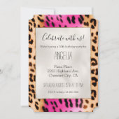 Girly Pink Cream Luipaard Print Kaart (Voorkant)