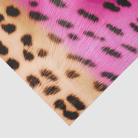 Girly Pink Cream Luipaard Print Tissuepapier (Detail)