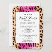 Girly Pink Cream Zwart Luipaard Print Kaart (Voorkant)