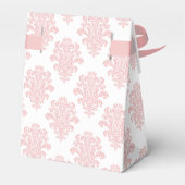 Girly Pink Damask Custom Bedankdoosjes (Achterkant)