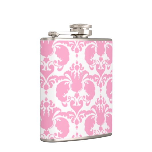 Girly Pink Damask Heupfles (Rechts)