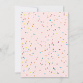 Girly Pink Dinosaur Verjaardagsfeestje Kaart (Achterkant)