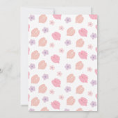 Girly Pink Dinosaurus Drie Rex Verjaardag Kaart (Achterkant)