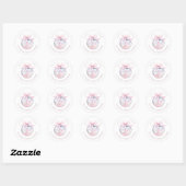 Girly Pink Disco Ball Elegant Vrijgezellenfeest Ronde Sticker (Vel)