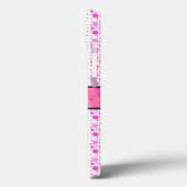 Girly Pink Dot Monogram Patroon Case-Mate iPhone Case (Achterkant / Links)