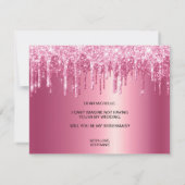 Girly Pink Drips, jij bent mijn bruidsmeisje Kaart (Achterkant)