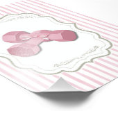 Girly Pink Dumbbell Button Foto Afdruk (Hoek)