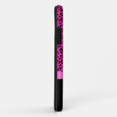 Girly Pink en Black Leopard Print Elegant Classy Case-Mate iPhone Case (Achterkant/rechts)