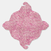 Girly Pink en Blush Glitter Zebra Bedankdoosjes (Ongevouwen)